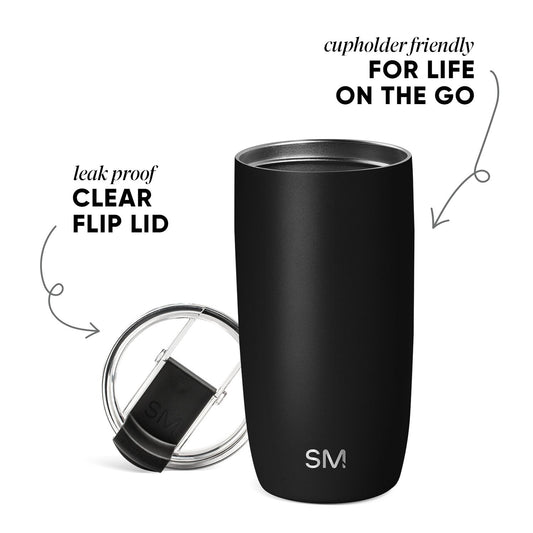 Voyager Tumbler with Clear Flip Lid & Straw